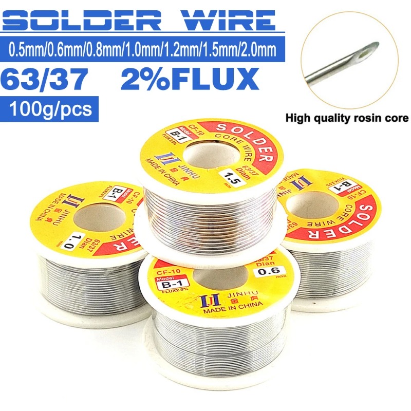 Tools For Electronic Workshop - 100g Zinn-Lötdraht mit Rosin-Kern, 63/37 Flussmittel